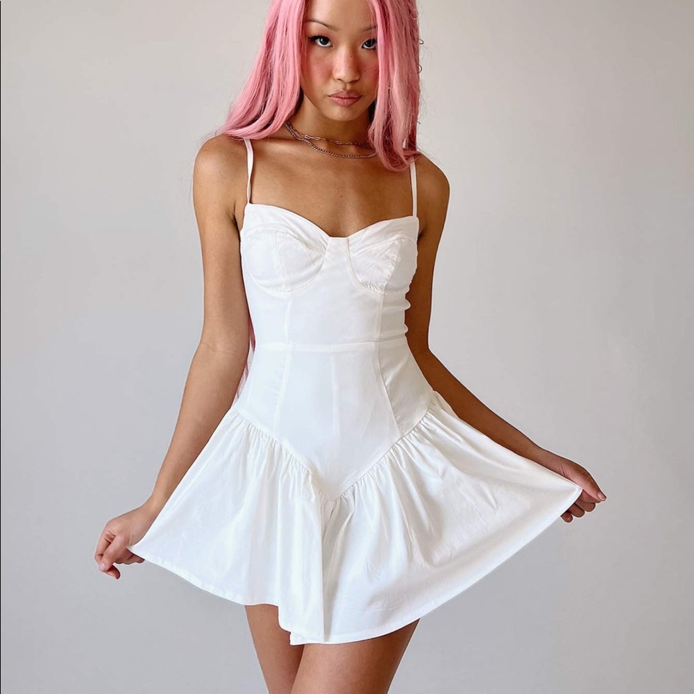Princess Polly Floria Romper White